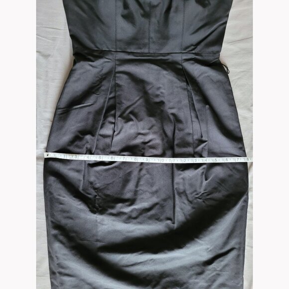 NWOT J crew Silk/Cotton Strapless dress in Faille black (00) - Picture 7 of 11